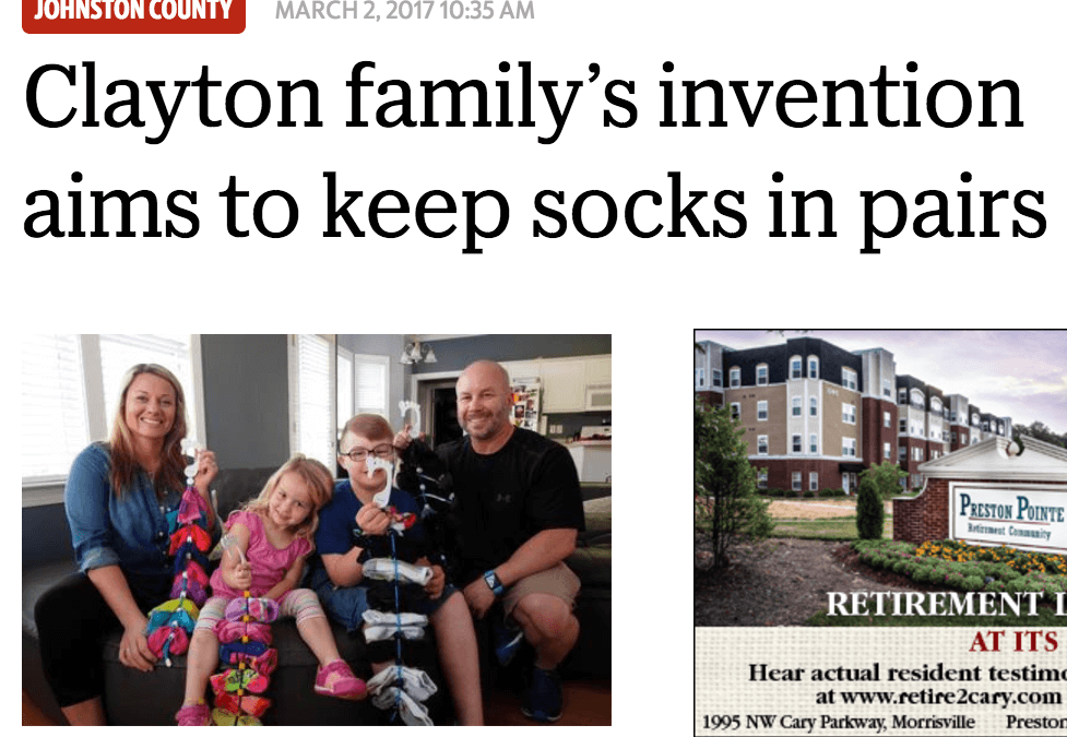 Clayton family’s invention aims to keep socks in pairs